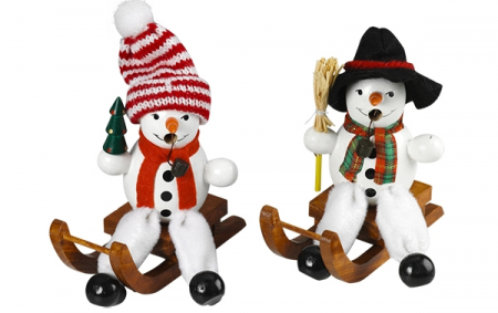 R�ucherm�nnchen Weihnachtsmann mit Schlitten