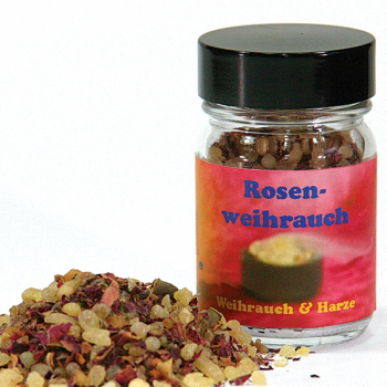 Rosenweihrauch Glas