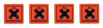 Xn Etikett mit erhabenem Blindensymbol